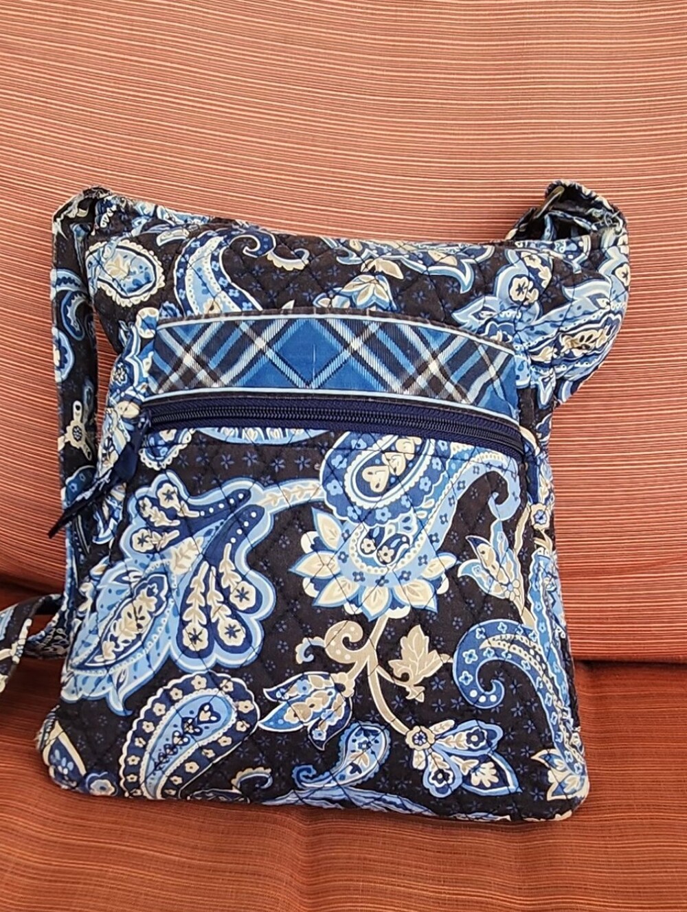 Vera Bradley Crossbody Bag In Deep Blue. Paisley